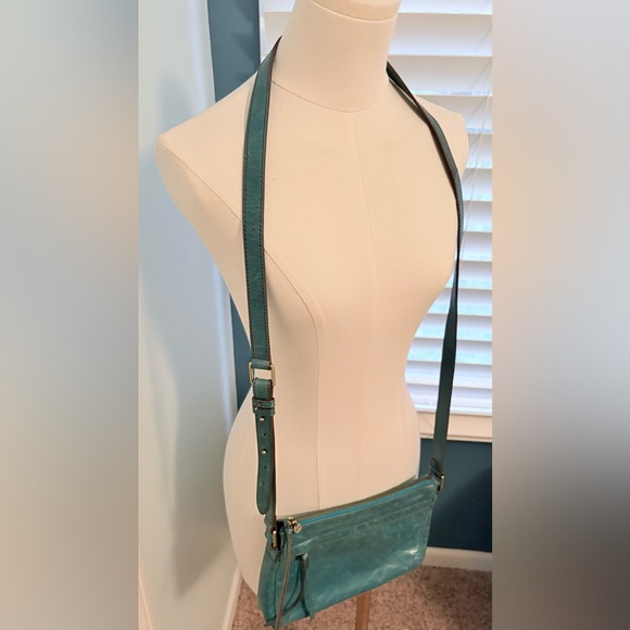 HOBO Turquoise Blue Leather Crossbody Bag - Picture 3 of 12
